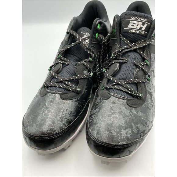 Under Armour Harper 8 Mid RM Baseball Cleats Men's Size 14 Black 3026592 001 - Picture 3 of 9